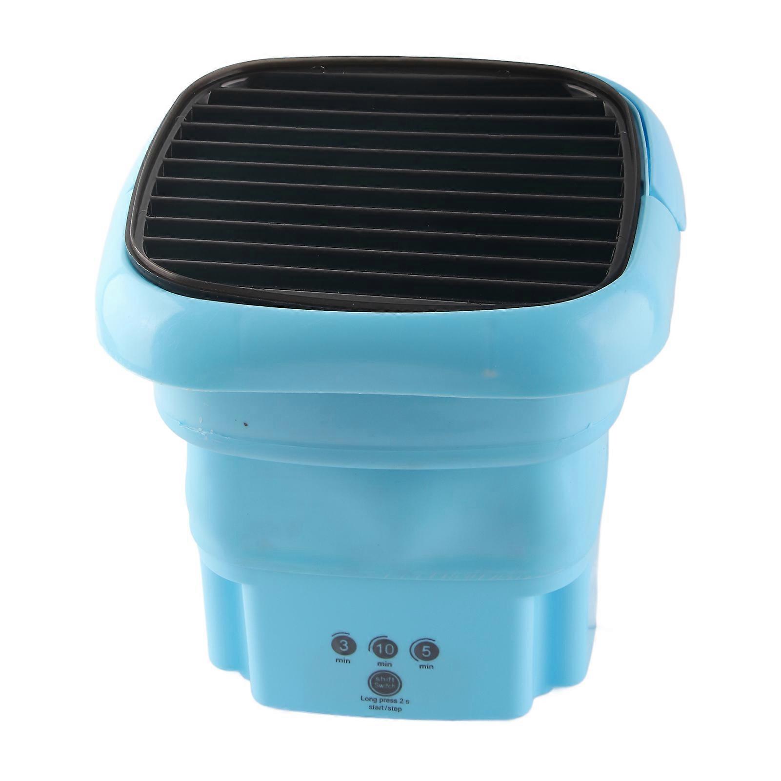 8L Mini Folding Washing Machine Small Portable Washing Machine and Dryer Combo for Apartments Dorm Camping US Plug 110?220V Blue