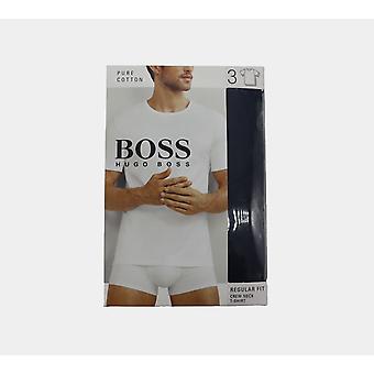 Hugo Boss Men's 3-Pack 50325887497 Cotton T-shirt Black/Grey/Blue UK S