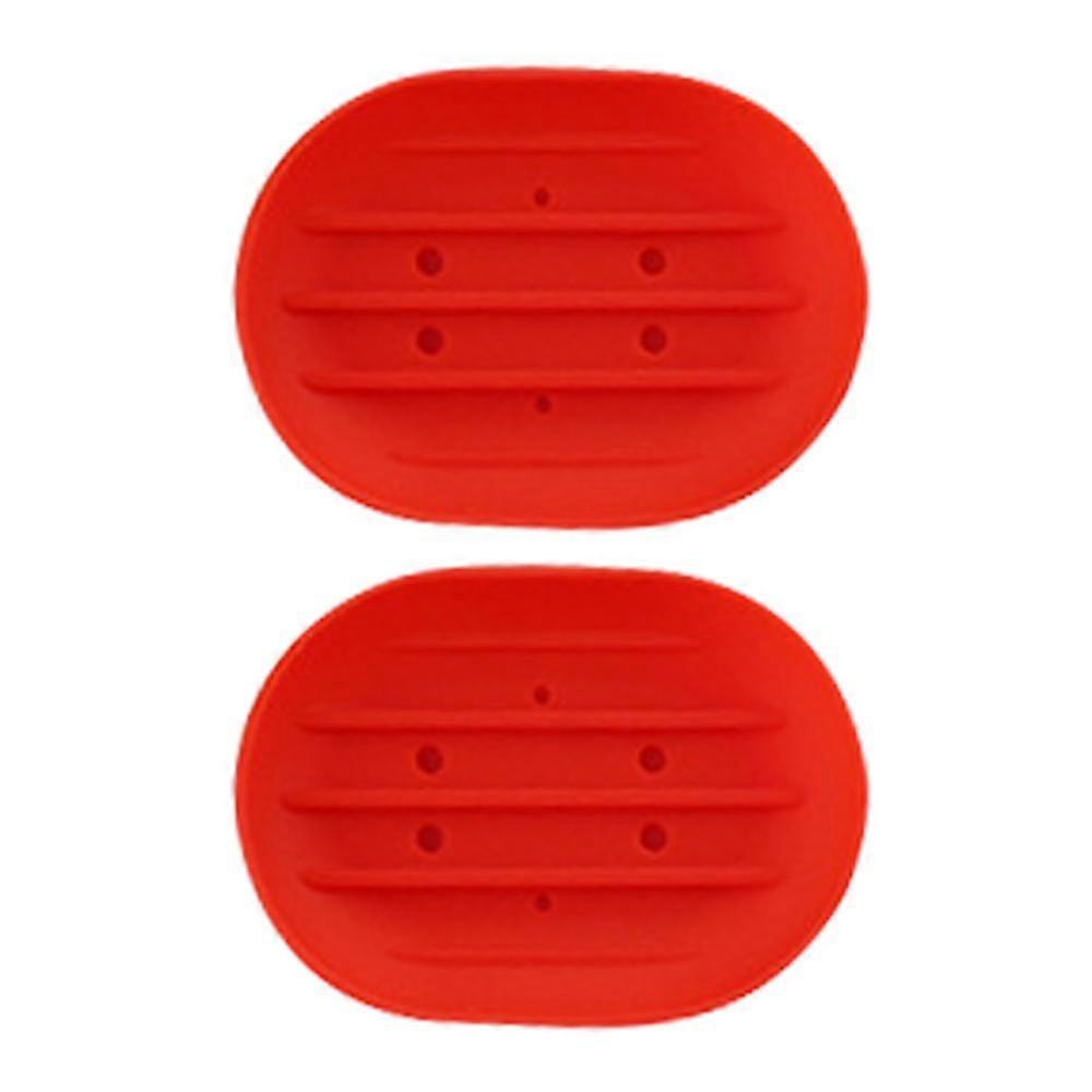 2-Pack Soap Dish for Shower Bar Soap Holder Double Layer Wall Mounted Soap Saver Soap Container, Pink