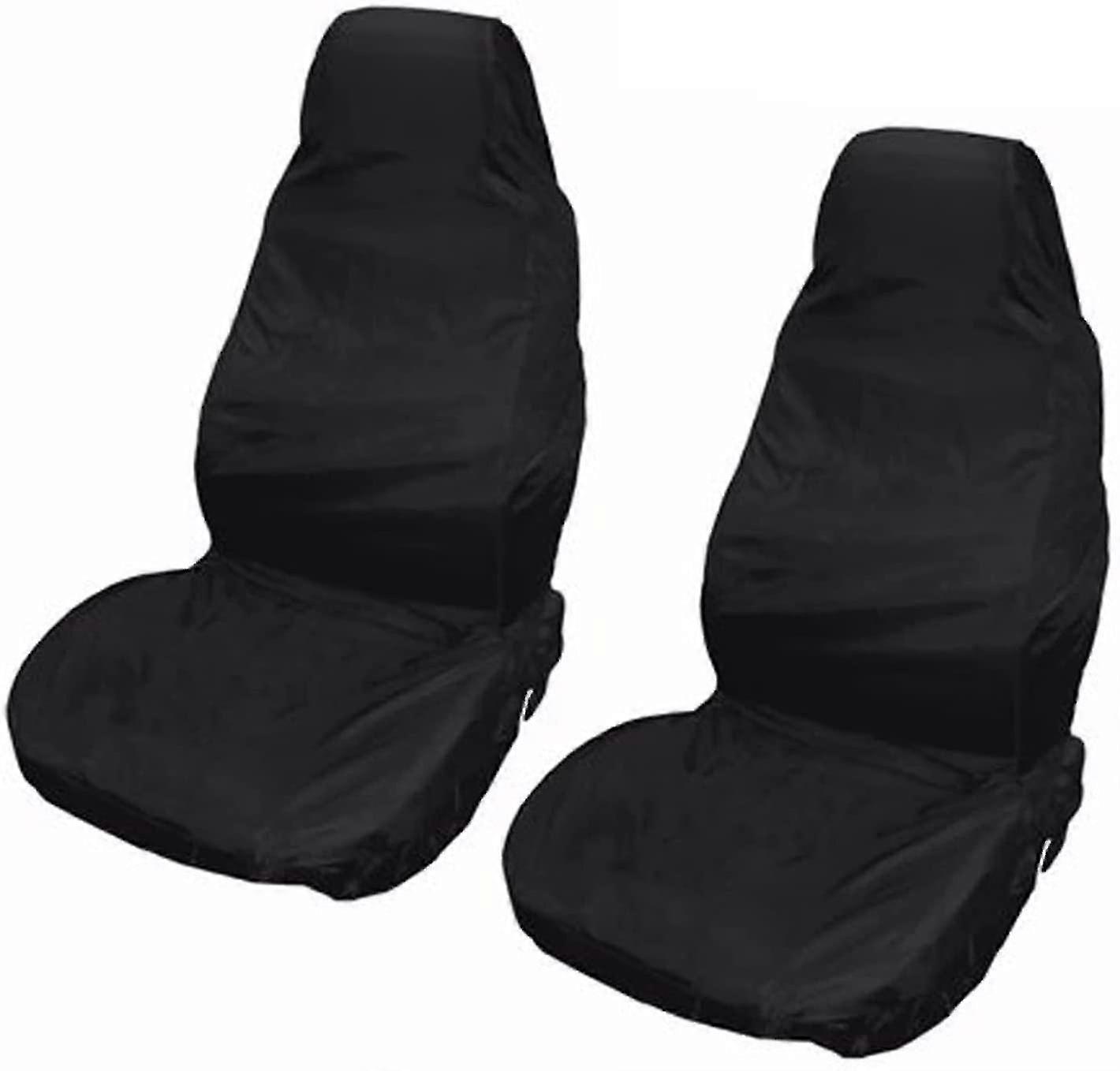 Cubierta de asiento de coche Universal Impermeable Negro Protector de Asiento Pack de 2