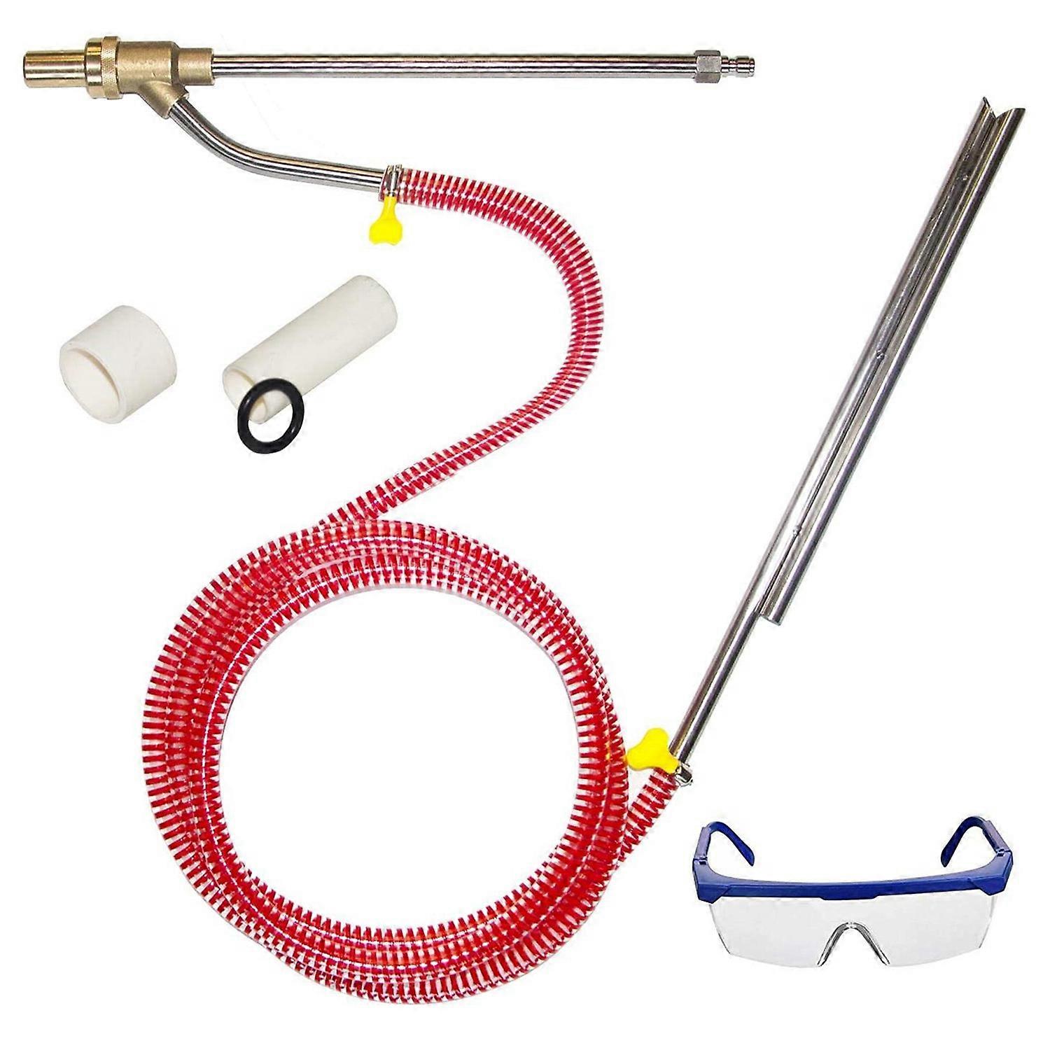 Pressure Washer Blasting Kit, Dust-Free Blasting Kit Wet Attachment, 1/4 Inch Quick Disconnect