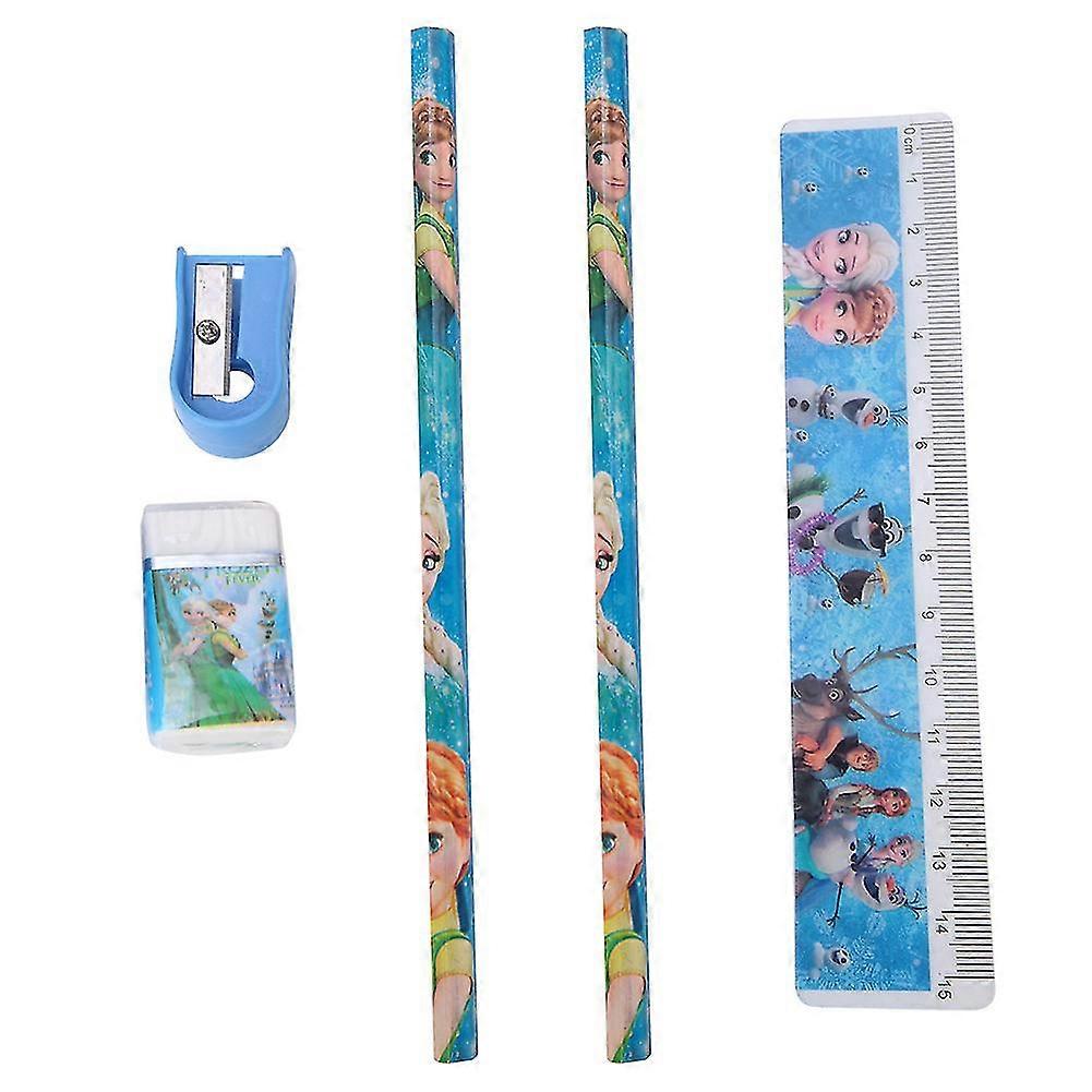 Cartoon Princess 6-in-1 Stationery Set for Children - Perfect Gift for Students