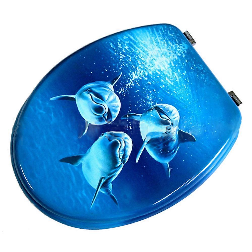 3 Dolphins MDF Siège de toilette sans descente lente