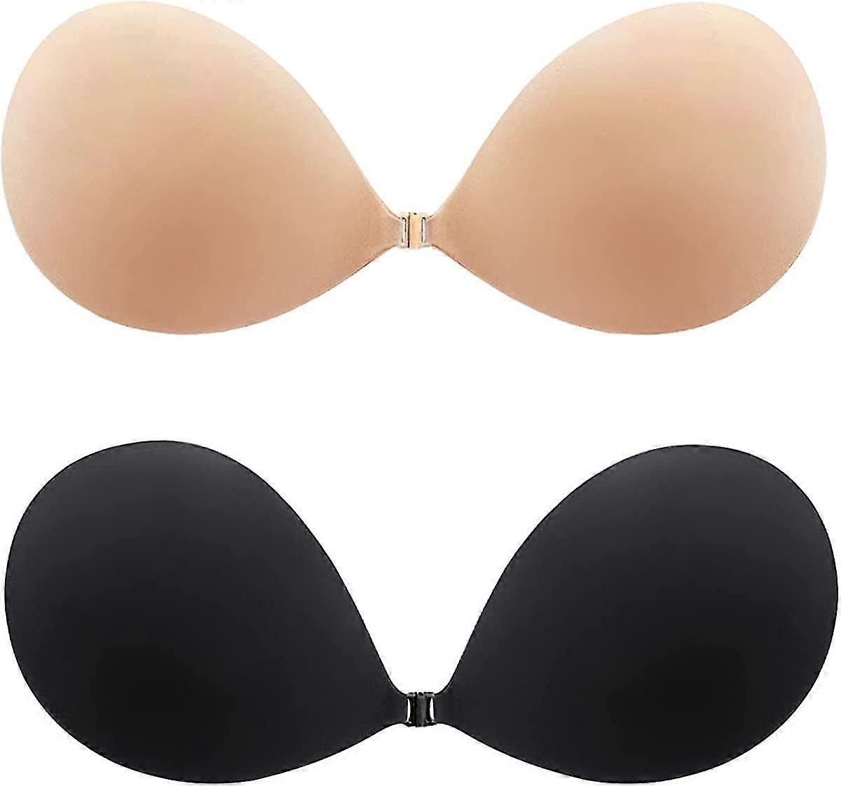 Selbstklebender BH Unsichtbar Sticky Trägerlos Push Up Rückenfrei Wiederverwendbare Silikon Abdeckung Brustwarzen-BHs-shdsa