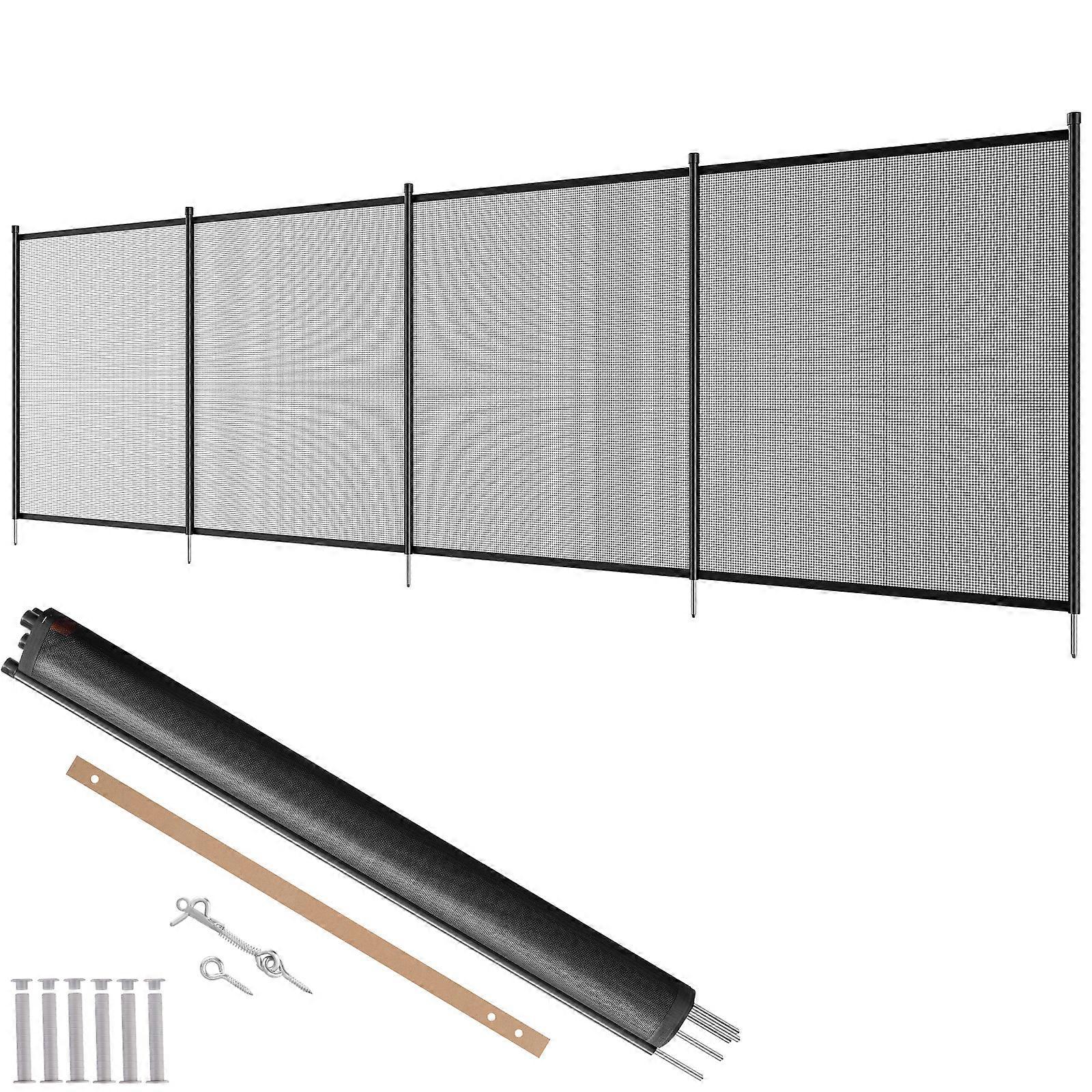 Bazénový plot, 4 x 12 FT bazénové ploty pre podzemné bazény, odnímateľné detské bezpečnostné oplotenie bazéna, jednoduchá inštalácia pre domácich majstrov Plot bazéna