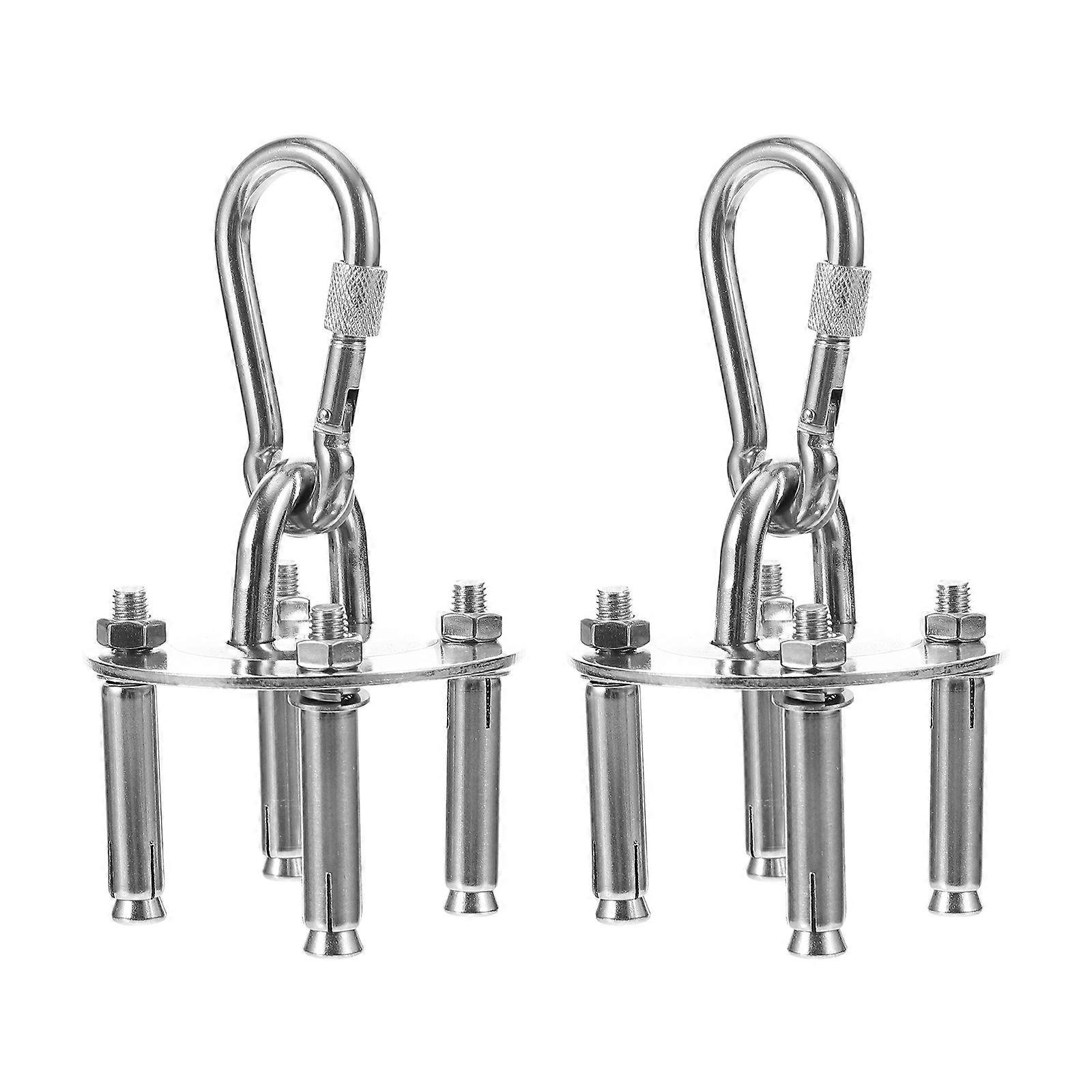 2 Sets Ceiling Hook Hanging Chair Punch Bag Holder Swing Hammock Hanging Hooks