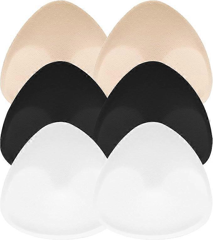 5 Pairs Bra Pads Inserts, Triangle breathable Bra Inserts Skin Color Removable Breast Padding Soft and Comfortable Bra Pads For Women Girls
