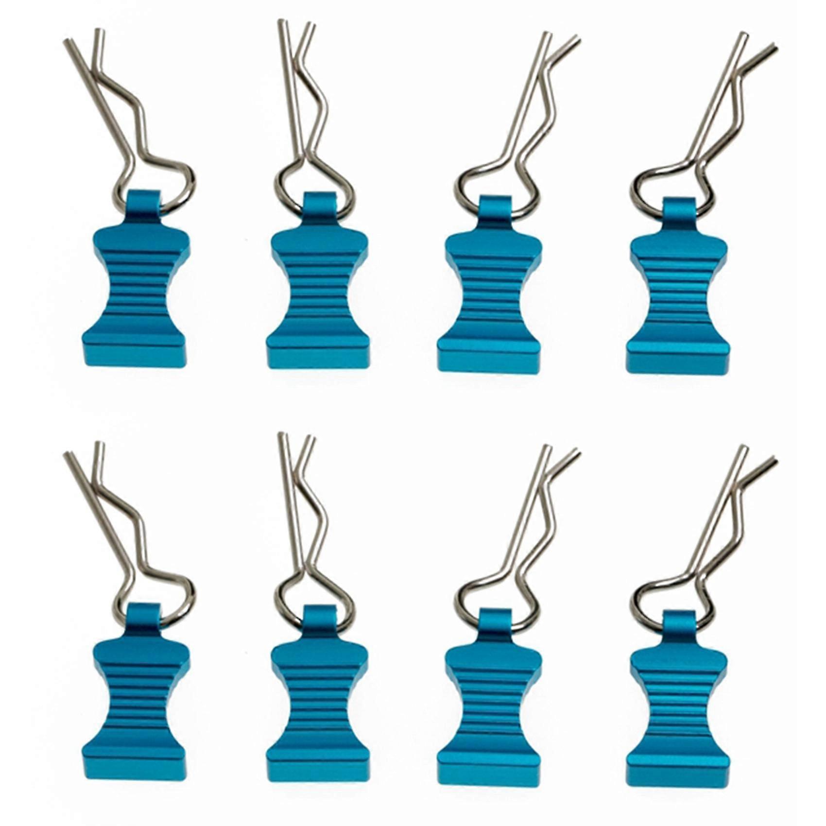 4pcs R-type Body Shell Clips Pin With Aluminum Mount Set,blue