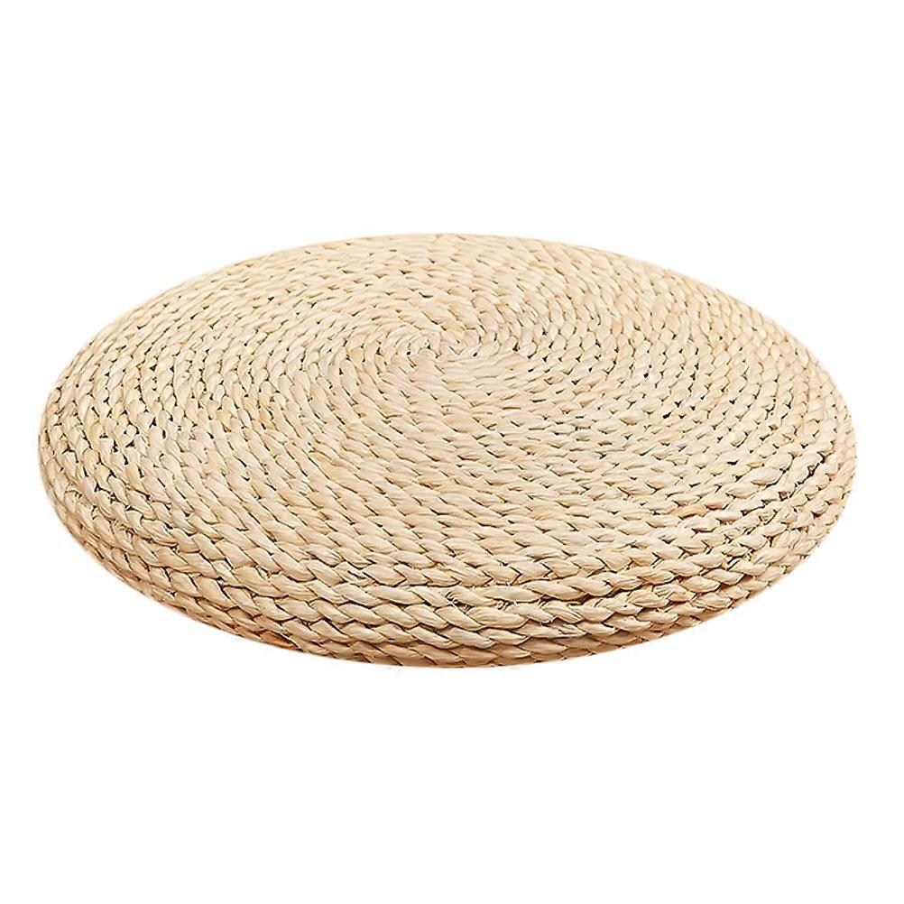 1PC 30x30cm Straw Braid Cushion Round Handmade Weaving Cushion Tatami Windowsill Cushion Yoga Meditating Mat