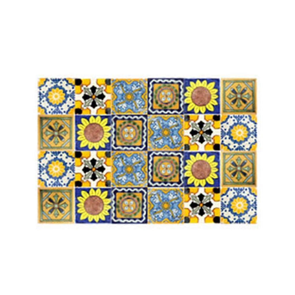 24pcs רטרו מדבקות אריחים בסגנון אירופאי מדבקות קיר רצפת מקל קליפה עמיד למים backsplash DIY ציור קיר