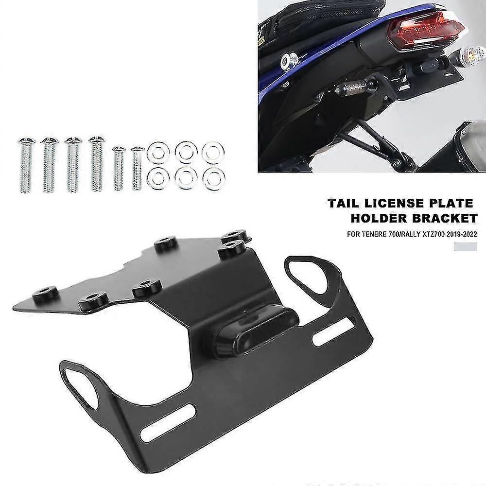 حامل لوحة ترخيص ياماها تينيري 700 / رالي Xtz700 2019-2022 حامل لوحة ترخيص خلفية للدراجات النارية مع ضوء