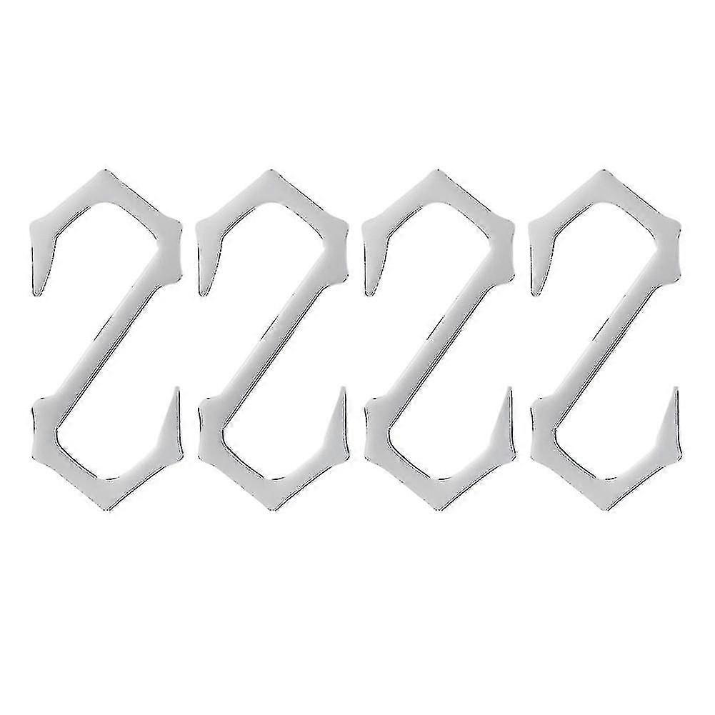 4pcs Hanging Hook S-shaped For Clothesline Storage ,rounded Corners