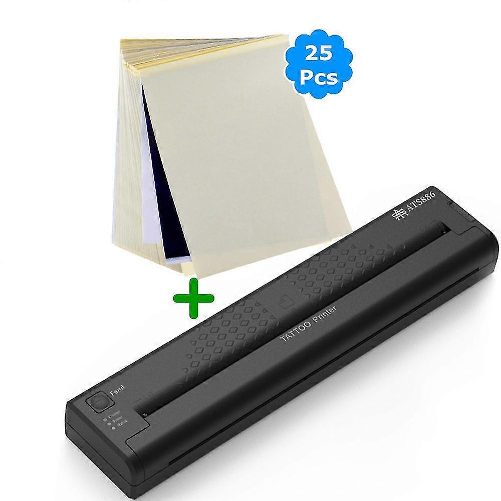 Usb Tattoo Printer Thermal Tattoos Pattern Stencil Transfer Machine With 25 Sheets Transfer Paper