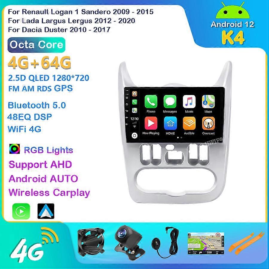Android For Renault Logan 1 Sandero 2009- 2015 For Lada Largus Lergus 2012-2020 For Dacia Duster 2010-2017 Car Radio Multimedia