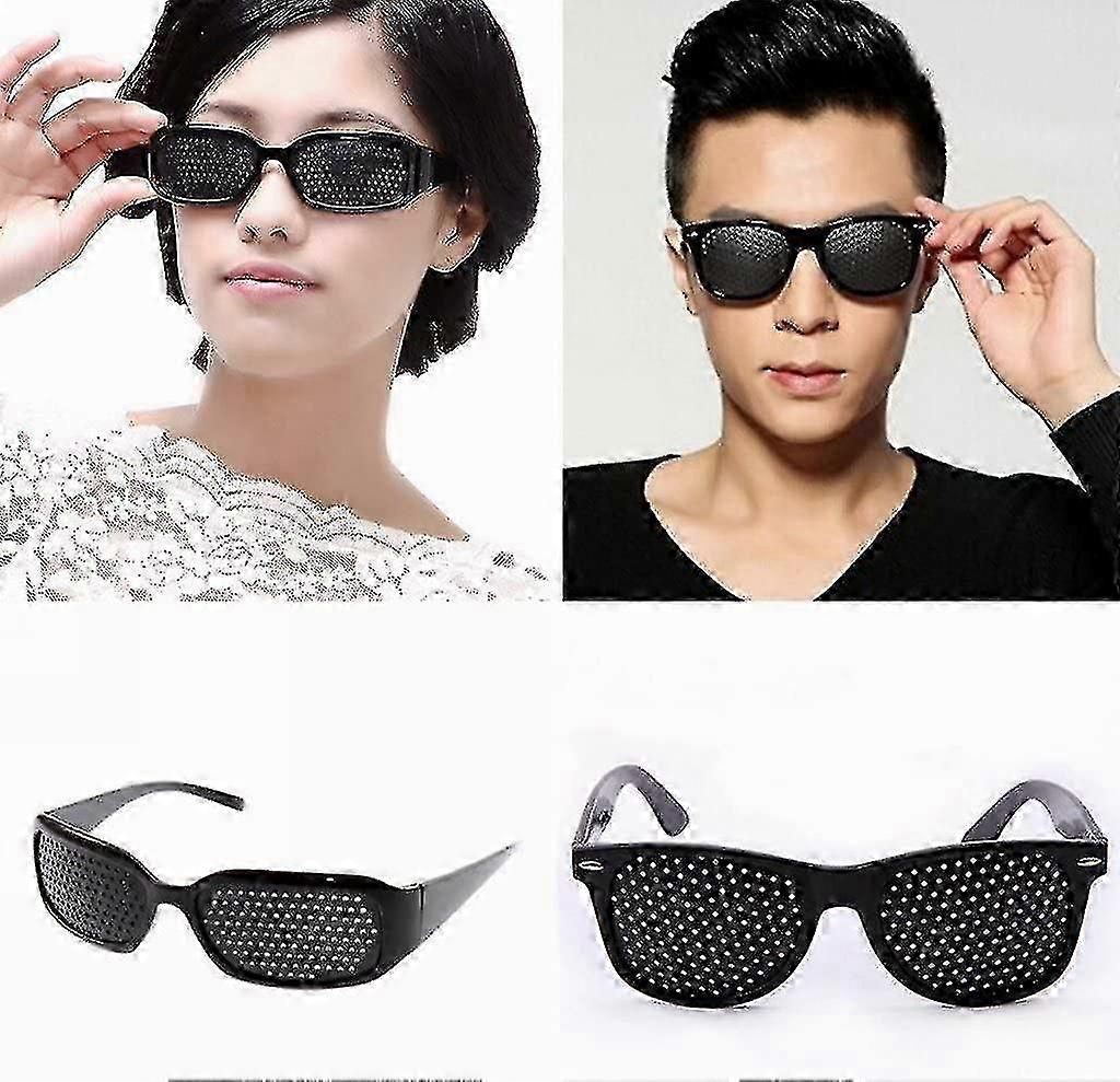 Grid Glasses / Hole Glasses For Eye Training And Relaxation,4 Pcs