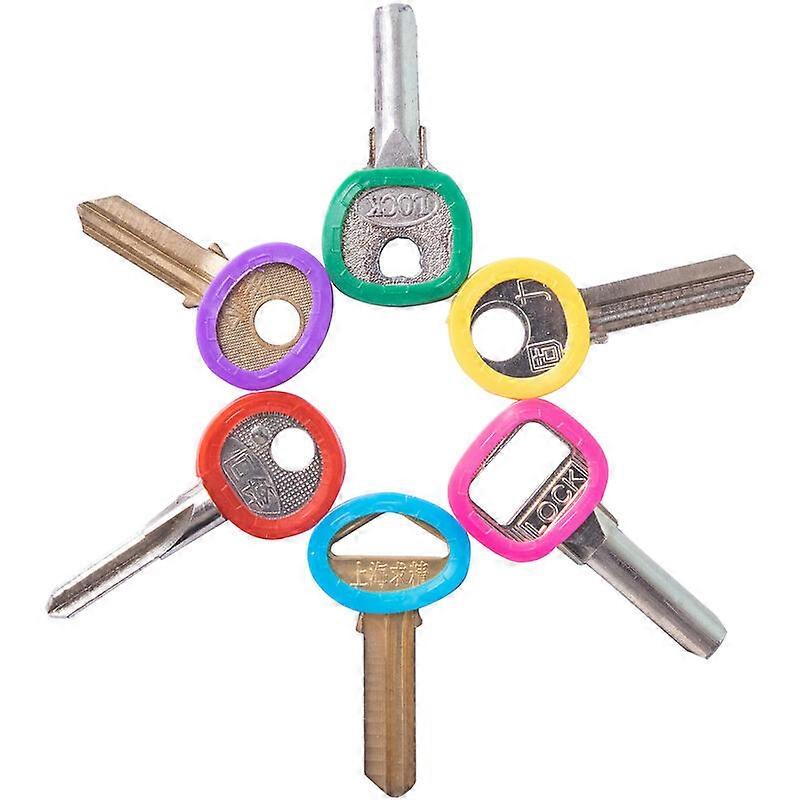 Key Covers - 32pcs Flexible Key Covers Plastic Key ID Rings Easy Identification Tag Covers