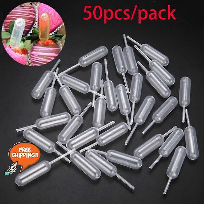 カップケーキアイスクリームソースケチャップペストリーマカロンぬいぐるみディスペンサーミニスクイーズトランスファーピペットのための50個の4mlソースドロッパー