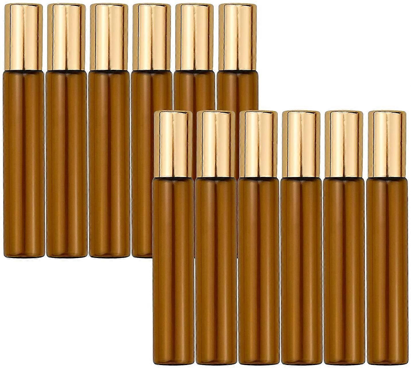 12 stycken 10 ml flaskor tomma rullar &; grave; rulla på flaskor Eteriska oljor Glasflaskor