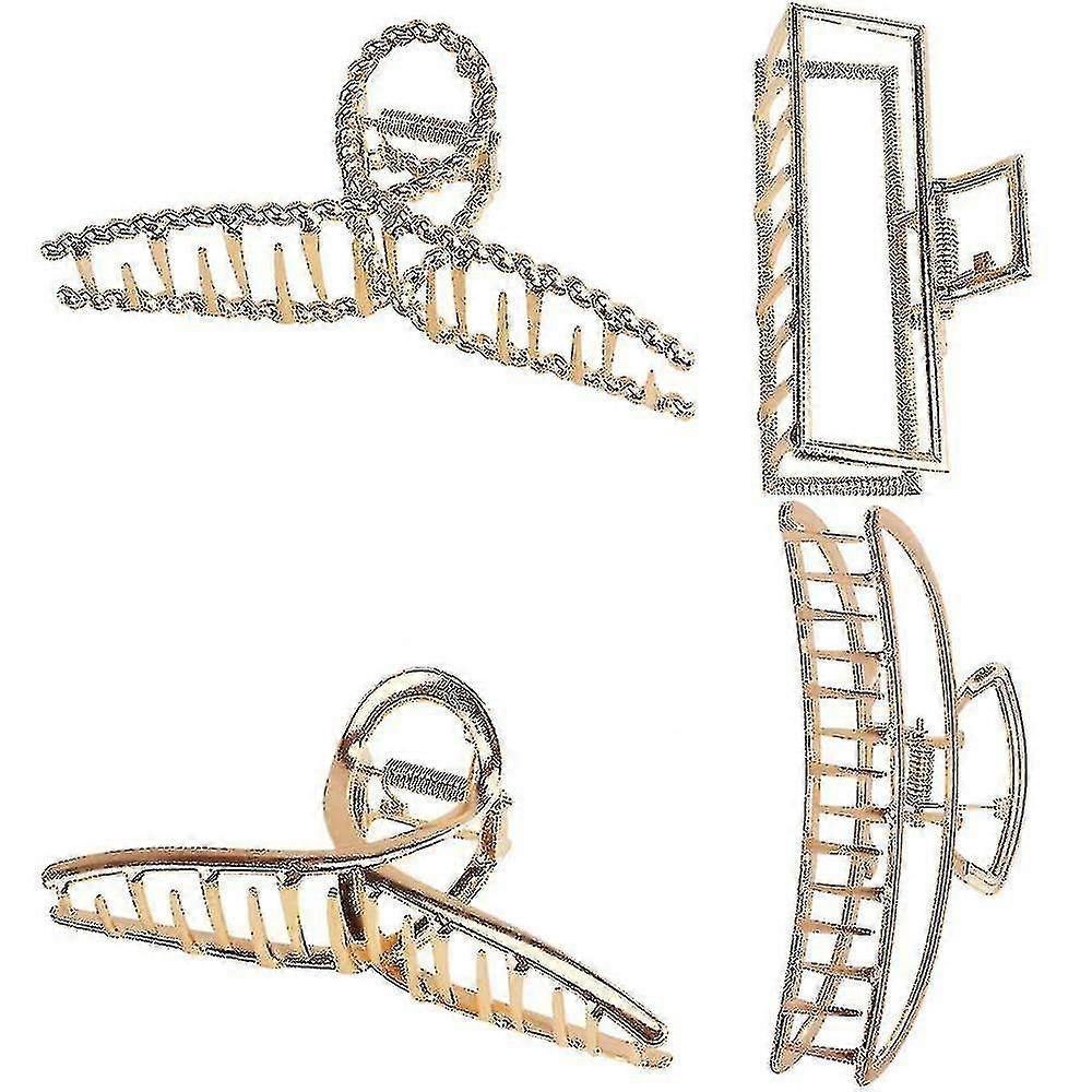 مشبك مخلب الشعر, مشبك شعر مخلب, مشبك شعر كثيف, مشبك شعر معدني, مشبك شعر طويل, مشبك شعر كبير الفك, مشبك شعر أسنان الفراشة, 4 قصائف