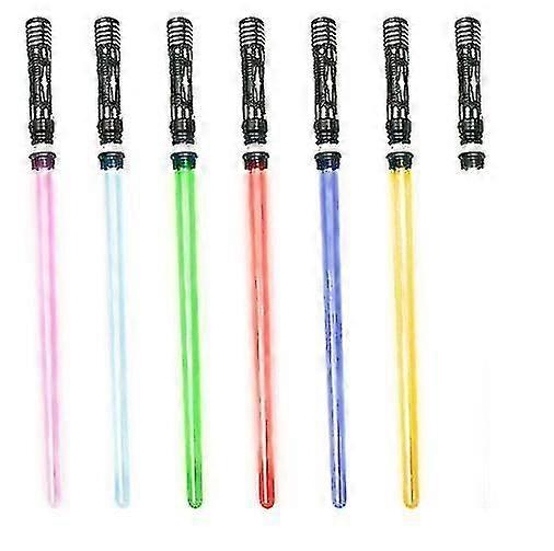 سيوف ليزر مزدوجة LED (7 ألوان) ، مقبض واقعي للأطفال ، صوت Fx (حساس للحركة) لمقاتلي حرب المجرة Warriors_u R_u جودة عالية