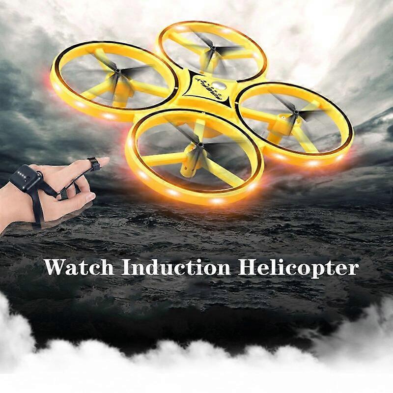 Mini RC Watch UFO Drone With LED Light Gesture Sensing Quadcopter Induction Altitude Hold Helicopter Dron Toys for boys