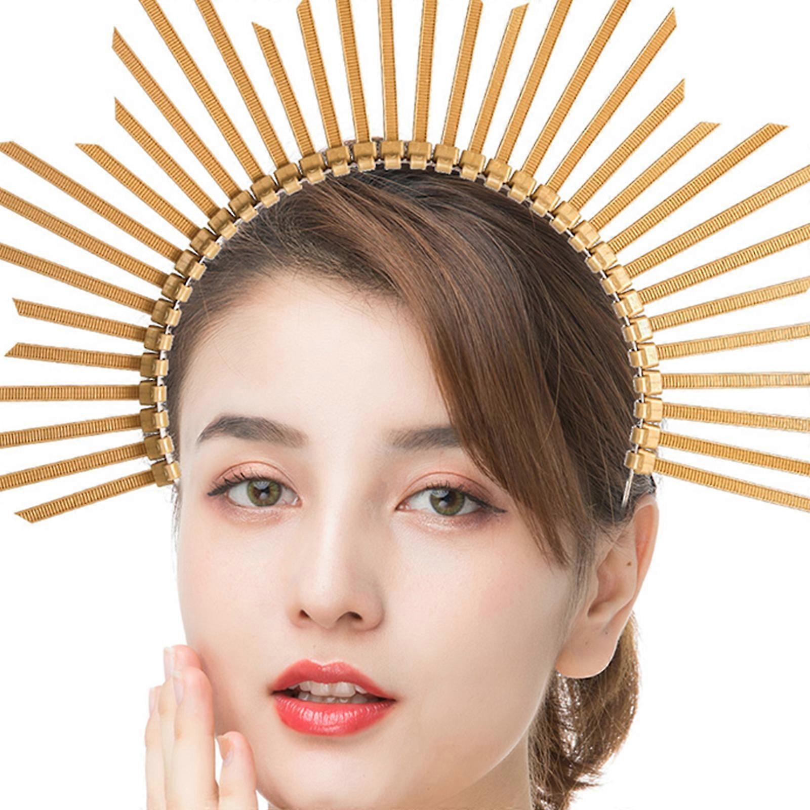 Couronne Halo Crâne Baroque Gothique – Tiare Déesse Jour Des Morts, Serre-Tête Mariage, Halloween, Costume Femme