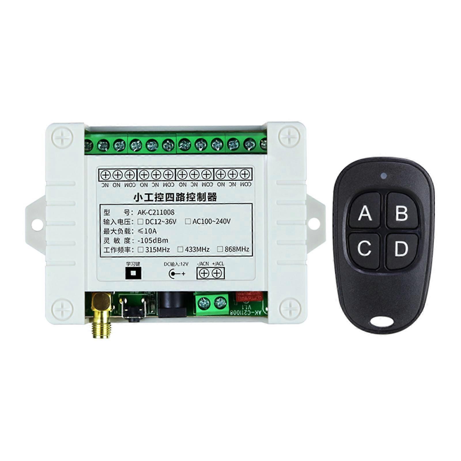 Universal Wireless Remote Control Switch Relay Receiver Module 315/433 Mhz
