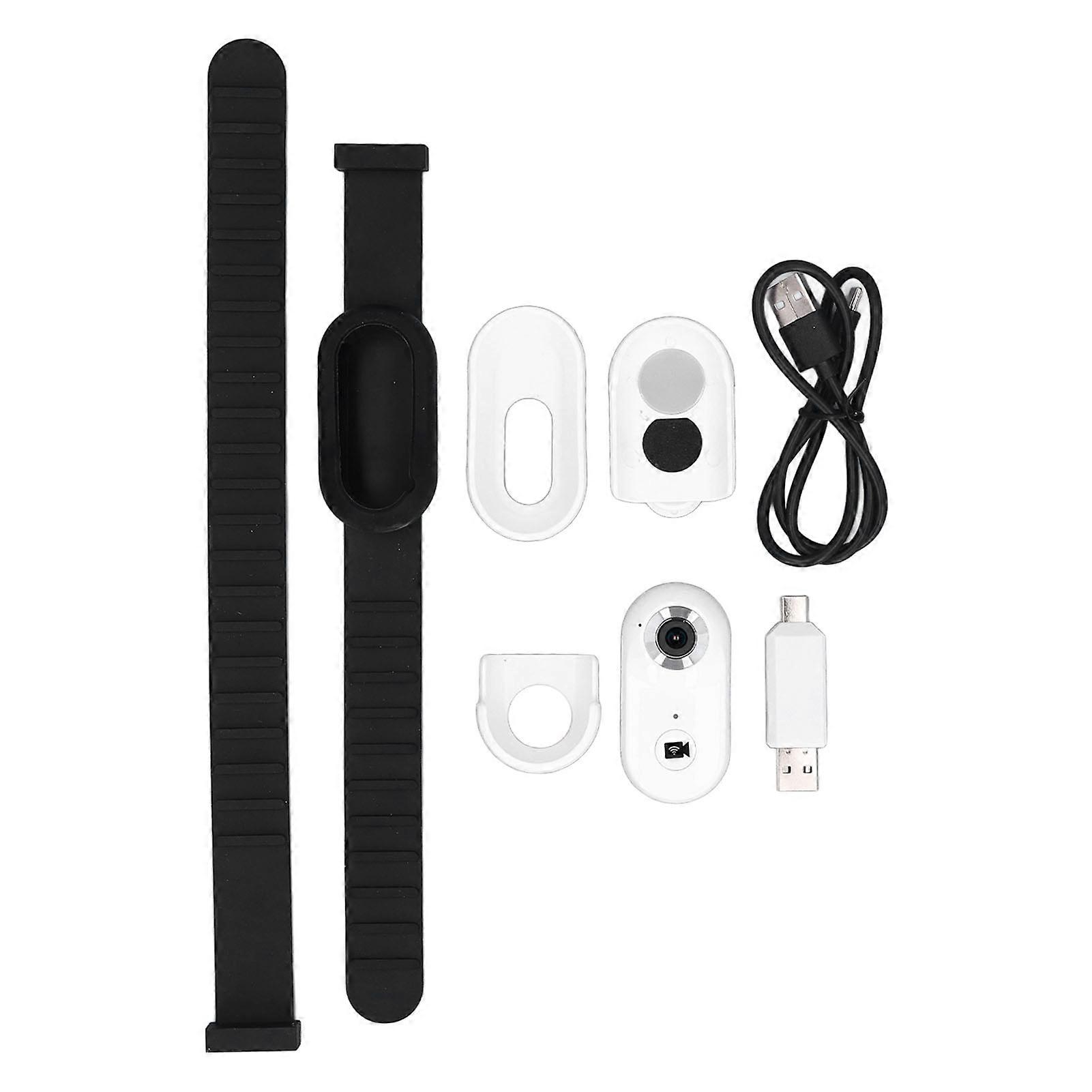 1080P Mini Sports Camera WiFi Enabled Compact Thumb Design Pet Motion Camera High-Definition Video White Portable Kit Lightweight Strap Include