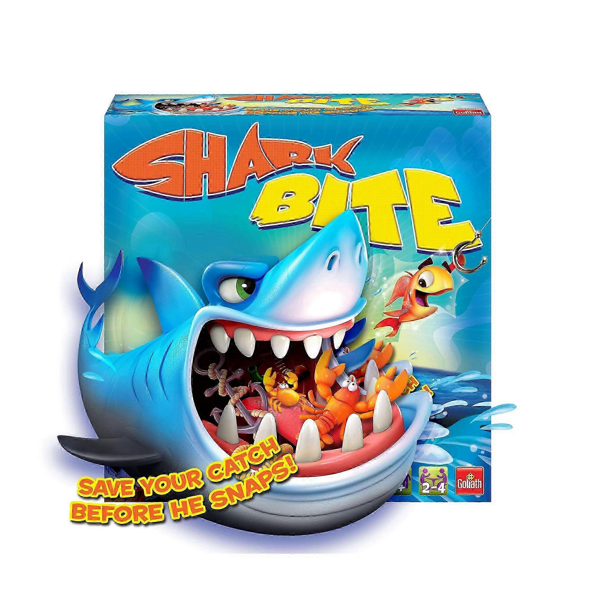 Shark Bite: Save your catch before it bites! | Fun fish board game for the whole family | Action games for kids | For 2 to 4 players | Ages 4 and up