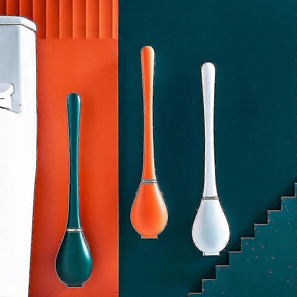 シリコーントイレブラシとホルダーセット壁取付け便器クリーニングブラシ
