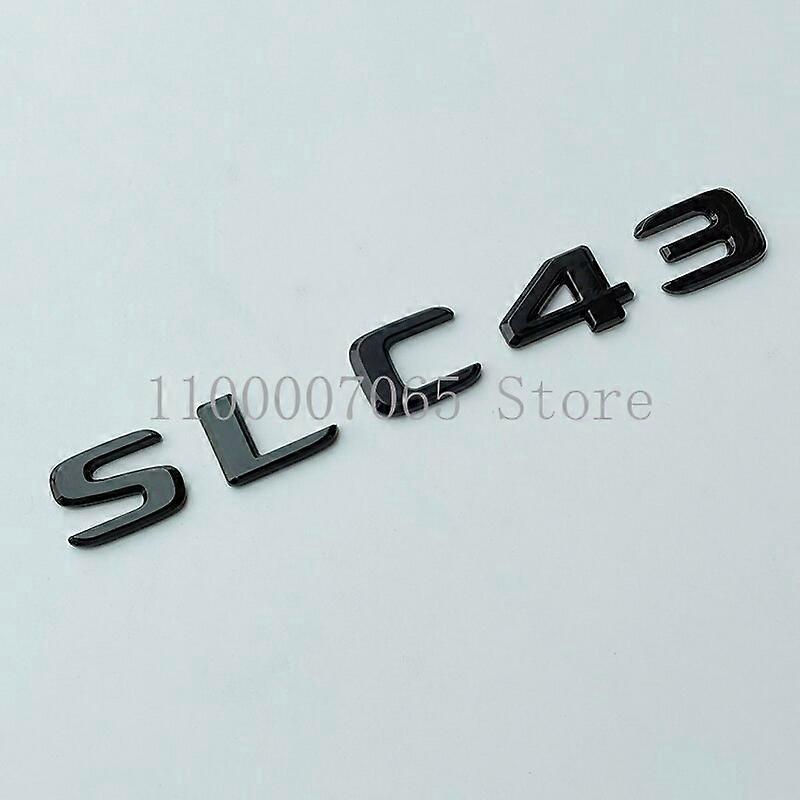 Γυαλιστερό μαύρο έμβλημα γραμμάτων SLC43 SLC45 V8 Biturbo για Mercedes Benz AMG SLC R172 αυτοκόλλητο λογότυπου πινακίδας κορμού φτερού αυτοκινήτου
