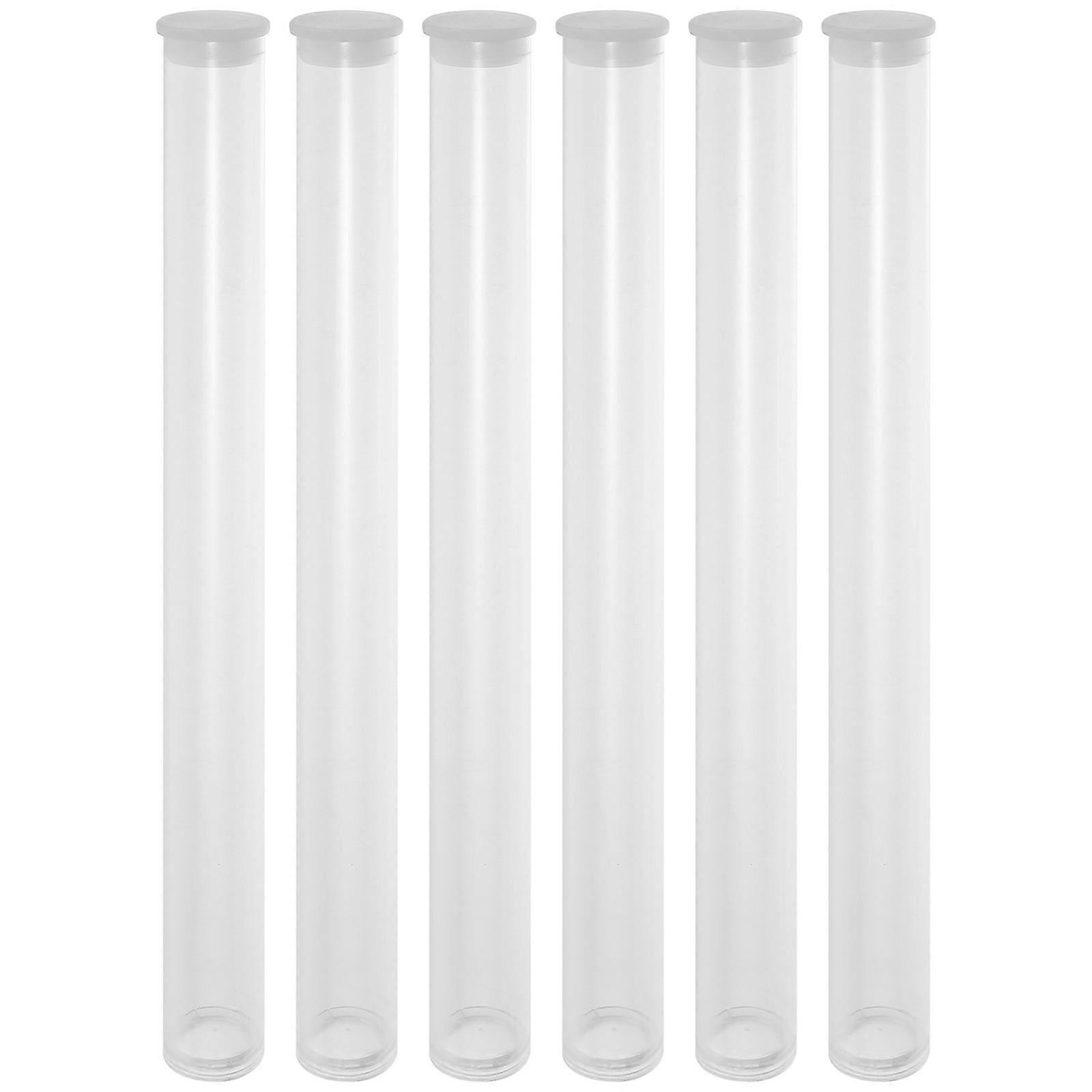 6 Pcs Clear Container Lid Incense Storage Tubes Incense Cone Container Incense Storage Tube Test Tubes