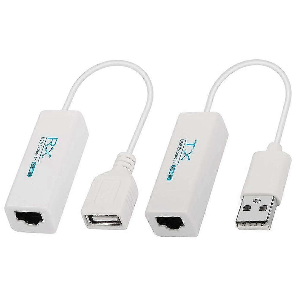 2 stuks USB Extender naar Rj45 Connector, usb 2.0 naar Rj45 Ethernet Lan Extender Extension Adapter Kabel U