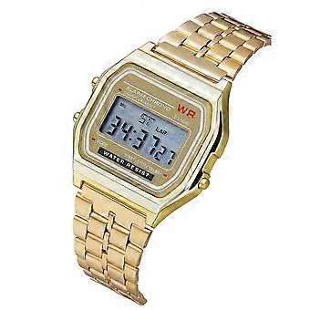 Kvinnor Män Unisexklocka Guld Silver Svart Vintage Led Digital Sport Militär Kvinnor Armbandsur Elec