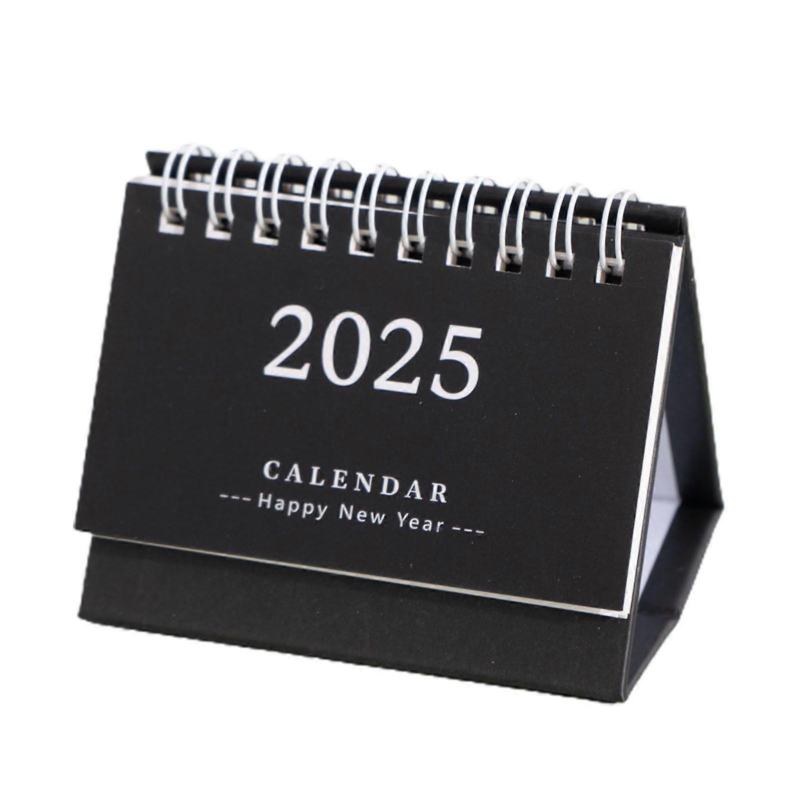 2025 Desk Calendar Flip-top Coil Calendar Schedule Planner to Do List Notepad Time Management Organizer Home Office School Supplies