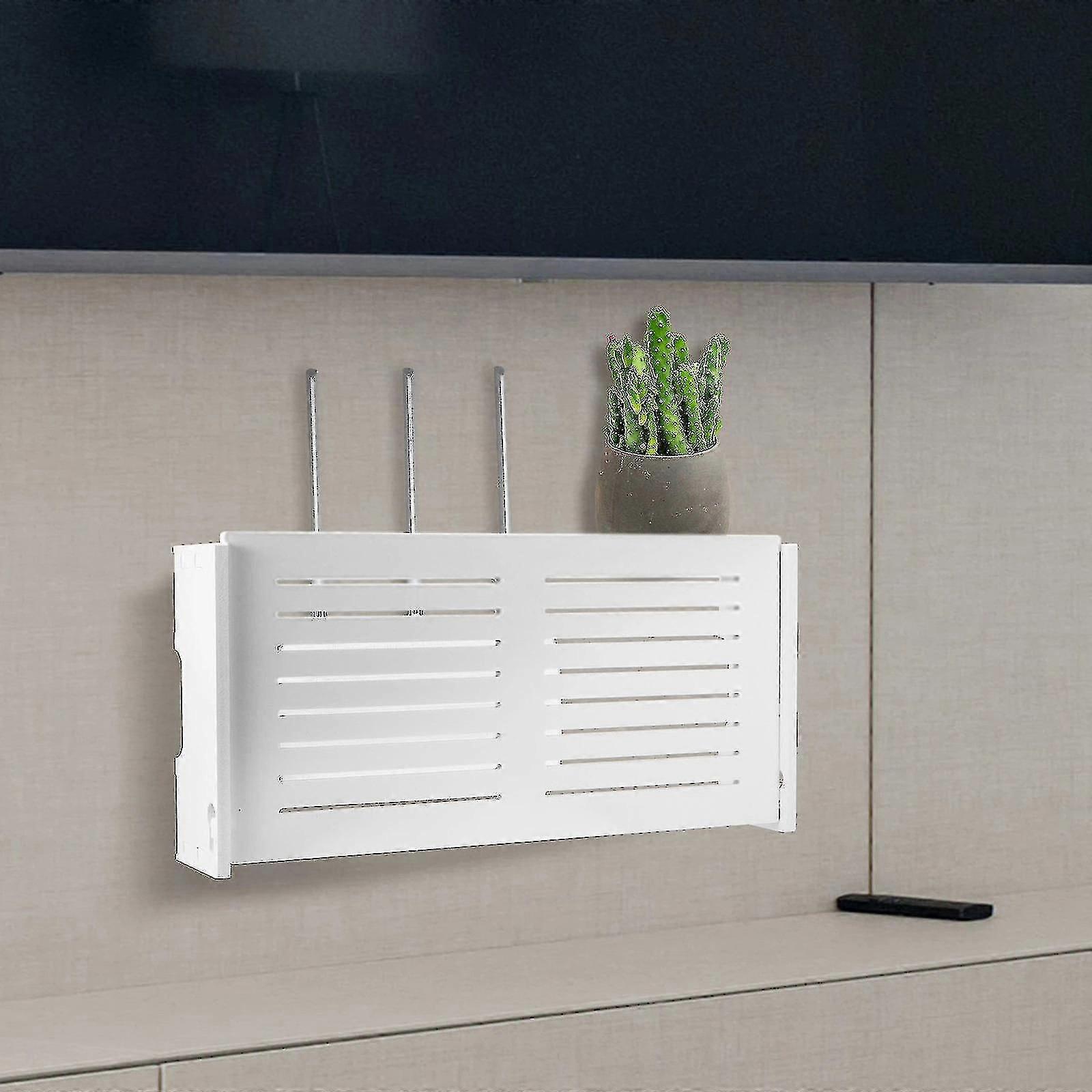 Wifi Router Storage Box Wall Mounted Wireless Panel Shelf Home Decor