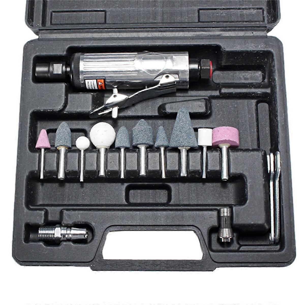 1/4 Inch Car Air Compressor 90psi Grinder Machine Tirel Rotary Stone Tool Kit High-Speed Polishing Pneumatic Tool