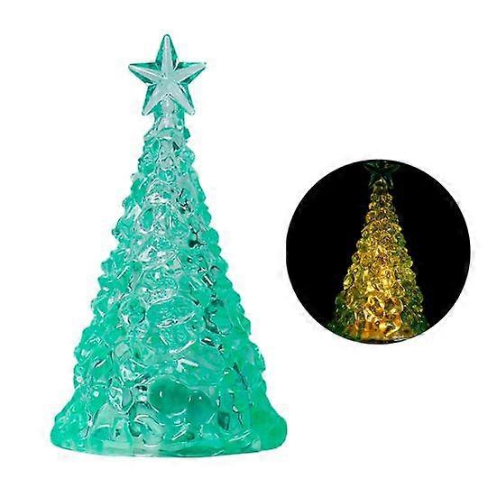 Χριστουγεννιάτικο νυχτερινό φως ακρυλικό χριστουγεννιάτικο δέντρο LED διακόσμηση Glitter επιτραπέζιο ειδώλιο μίνι διακοπές