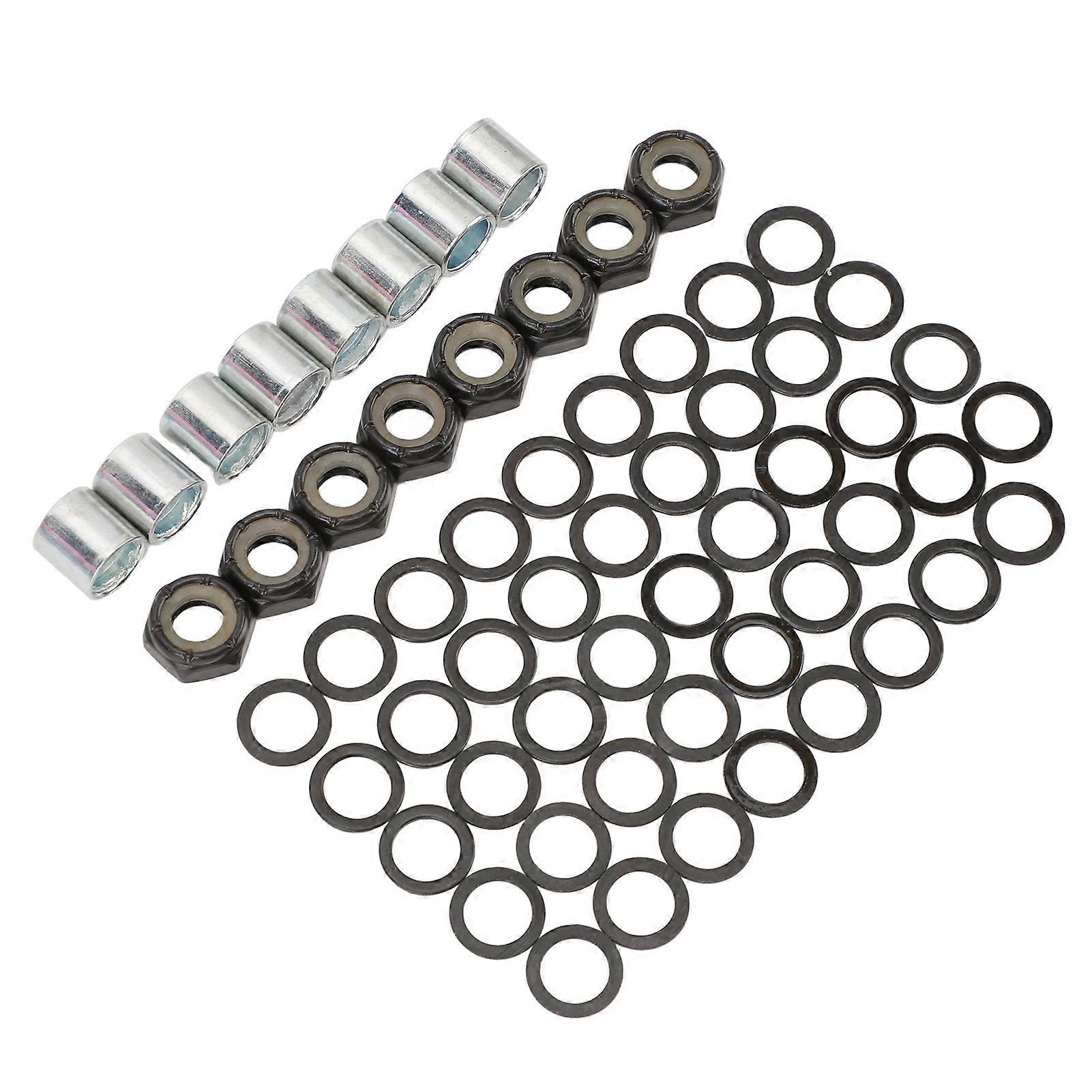 Kit Visserie Et Roulements Pour Skateboard Longboard – 8 Bagues, 4 Roulements, écrous