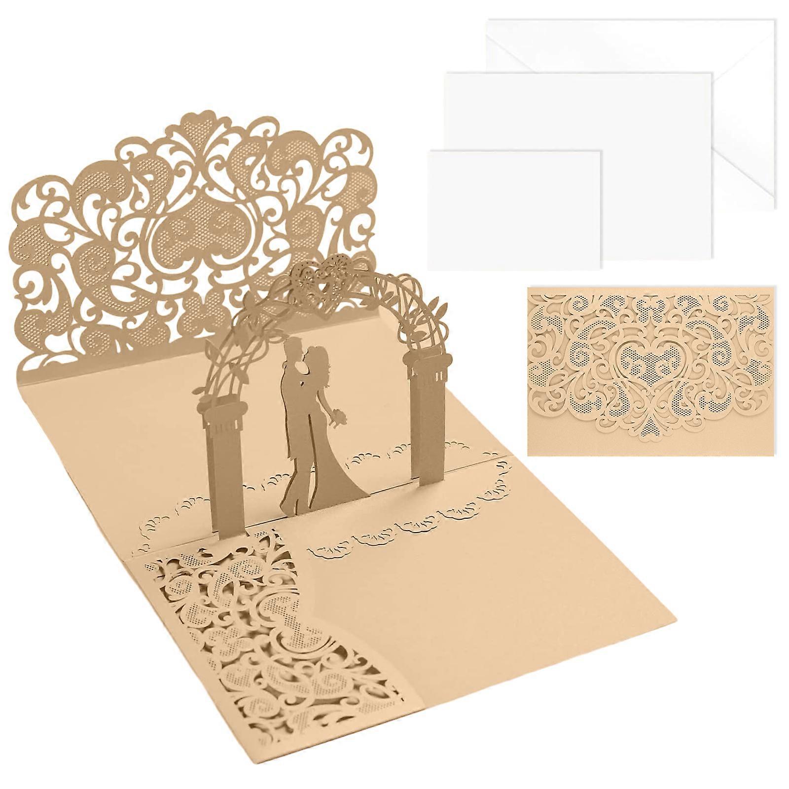3D Laser Wedding Invitation Cards