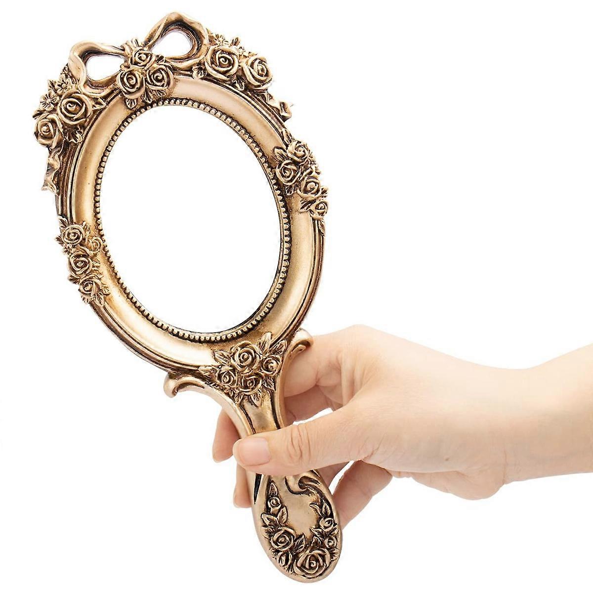 Vintage Embossed Portable Mirror