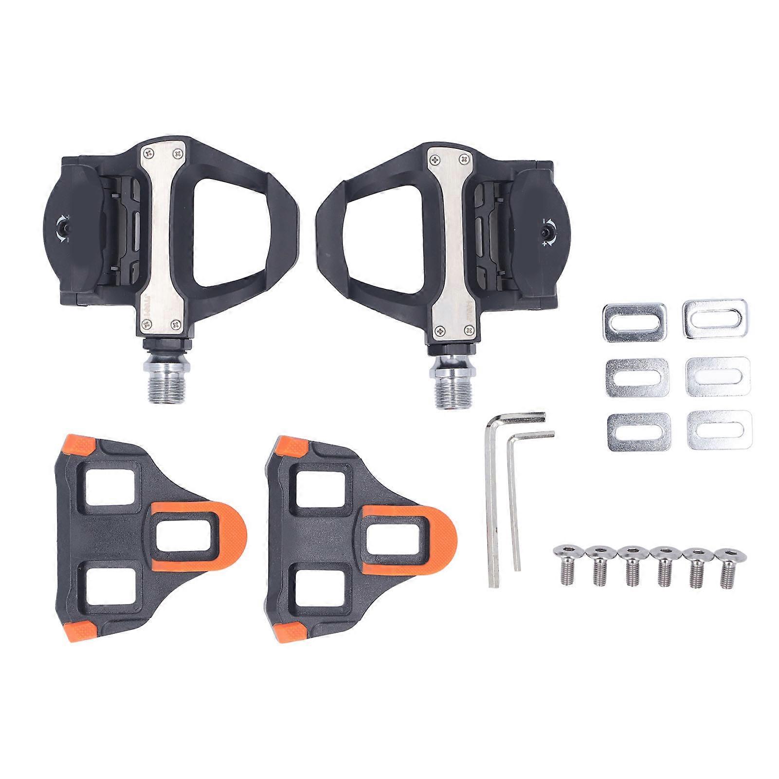 Bicycle Locking Pedals Aerodynamic Cycling Bearing Cleats Self Locking Pedal with Cleats Set for Shimano SPD Self Locking System