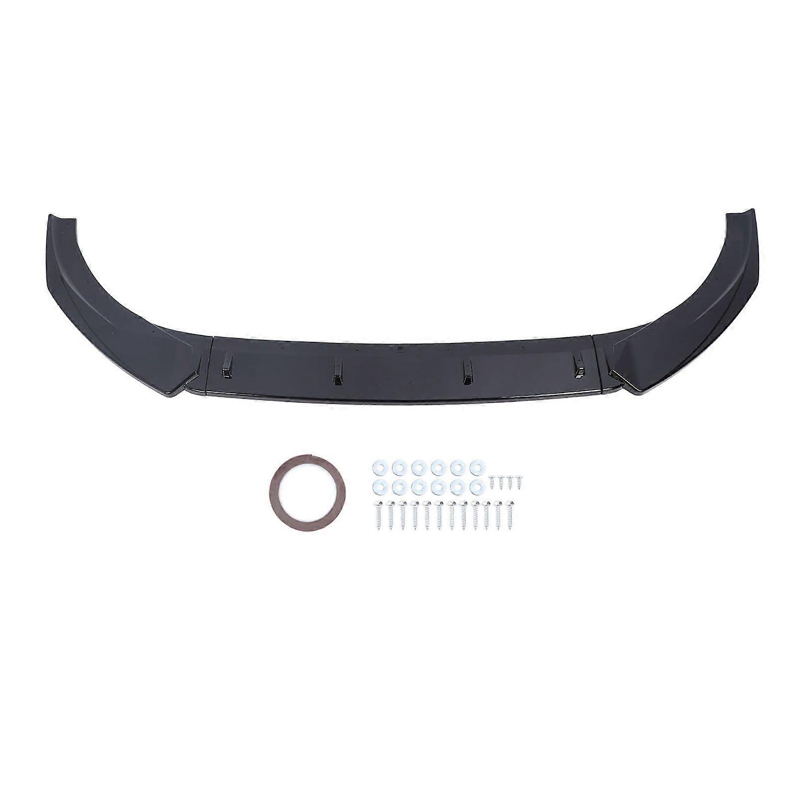 Front Bumper Lip Spoiler Racing Style 3 Section Type Car Front Bumper Lip Body Kit for SLine 8V Prefacelift 2013 to 2016 Glossy Black MK8324