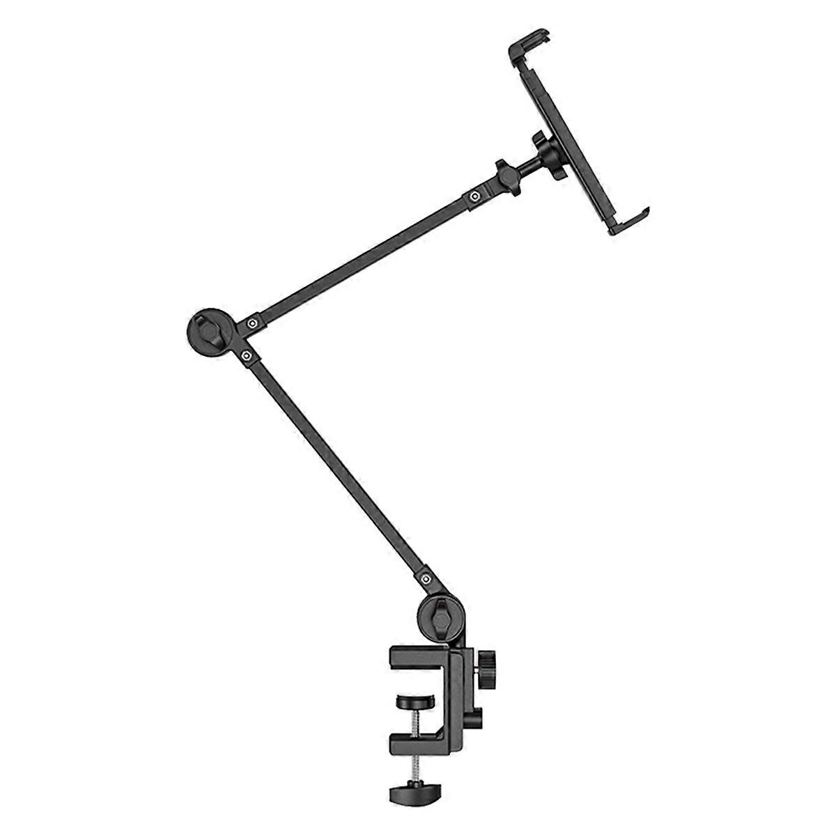 Adjustable Bed Tablet Holder Rotatable Long Arm Metal Desktop Tablet Bracket Mounts Clamp for 4.7-1