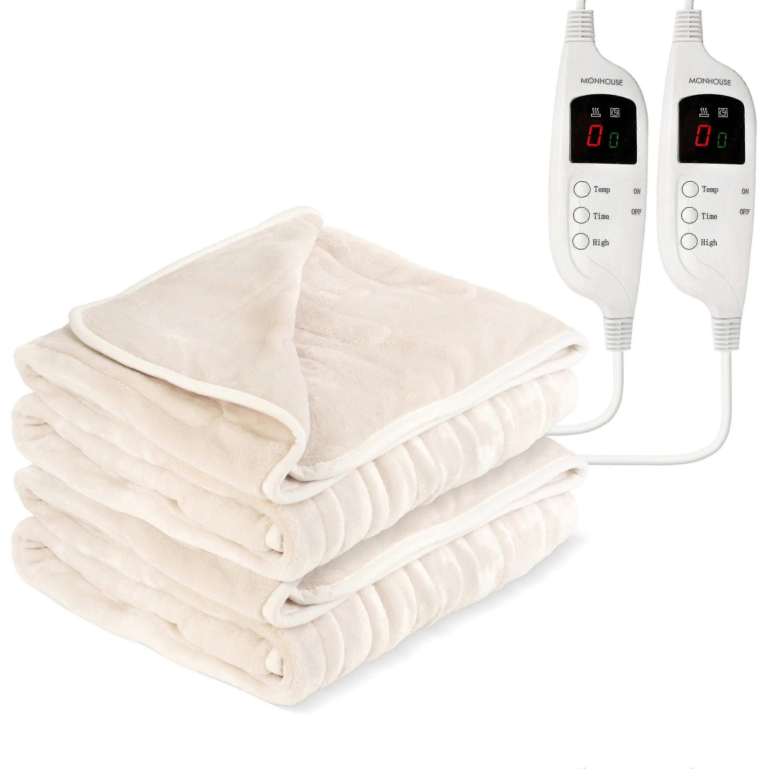 Electric Blanket Heated Throw Digital Controller 9 Hour Timer 9 Heat Settings - British 3 Pin Plug