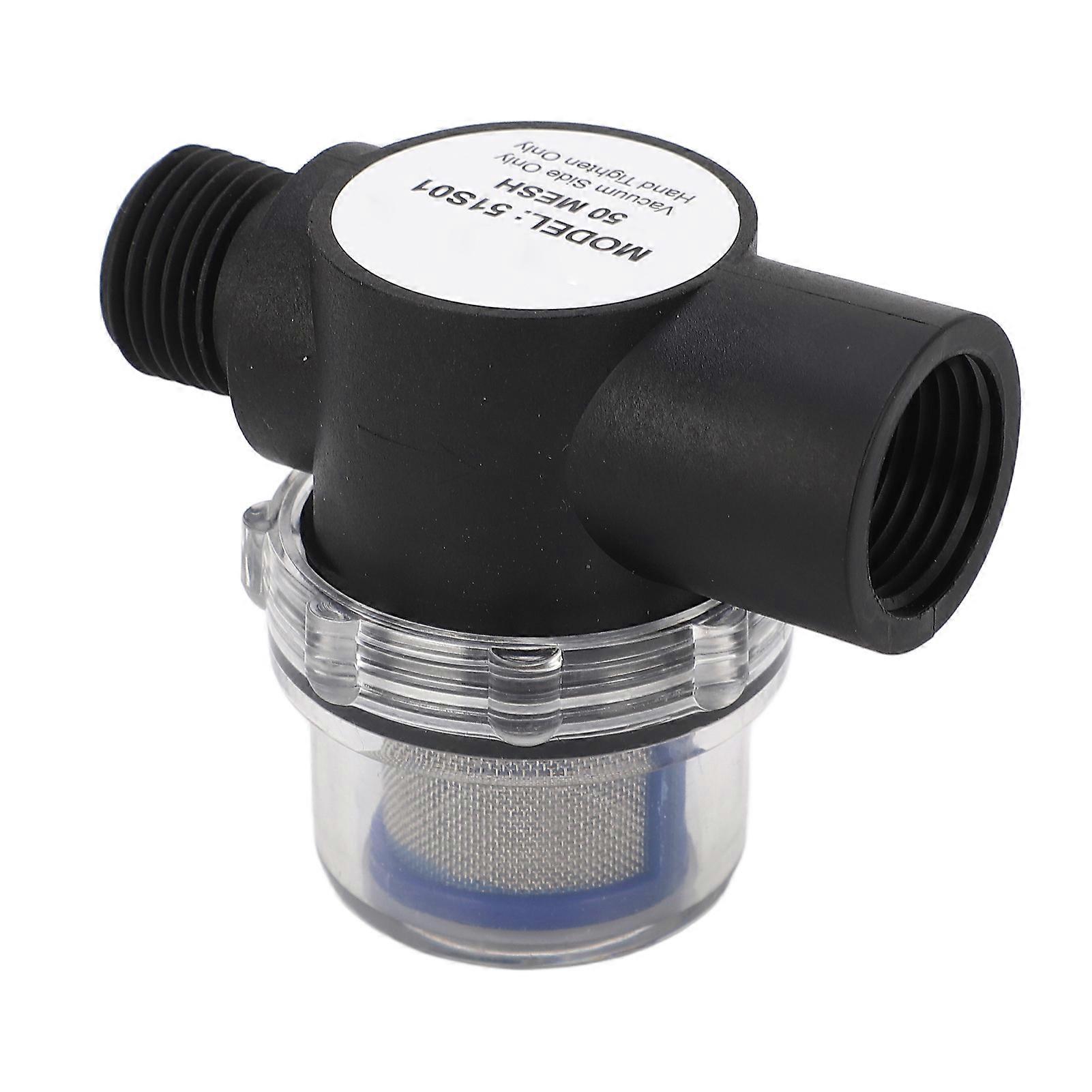1/2in‑14 Female Thread Inline Filter 50 Mesh Screen Plastic Construction Water Strainer for Pipeline