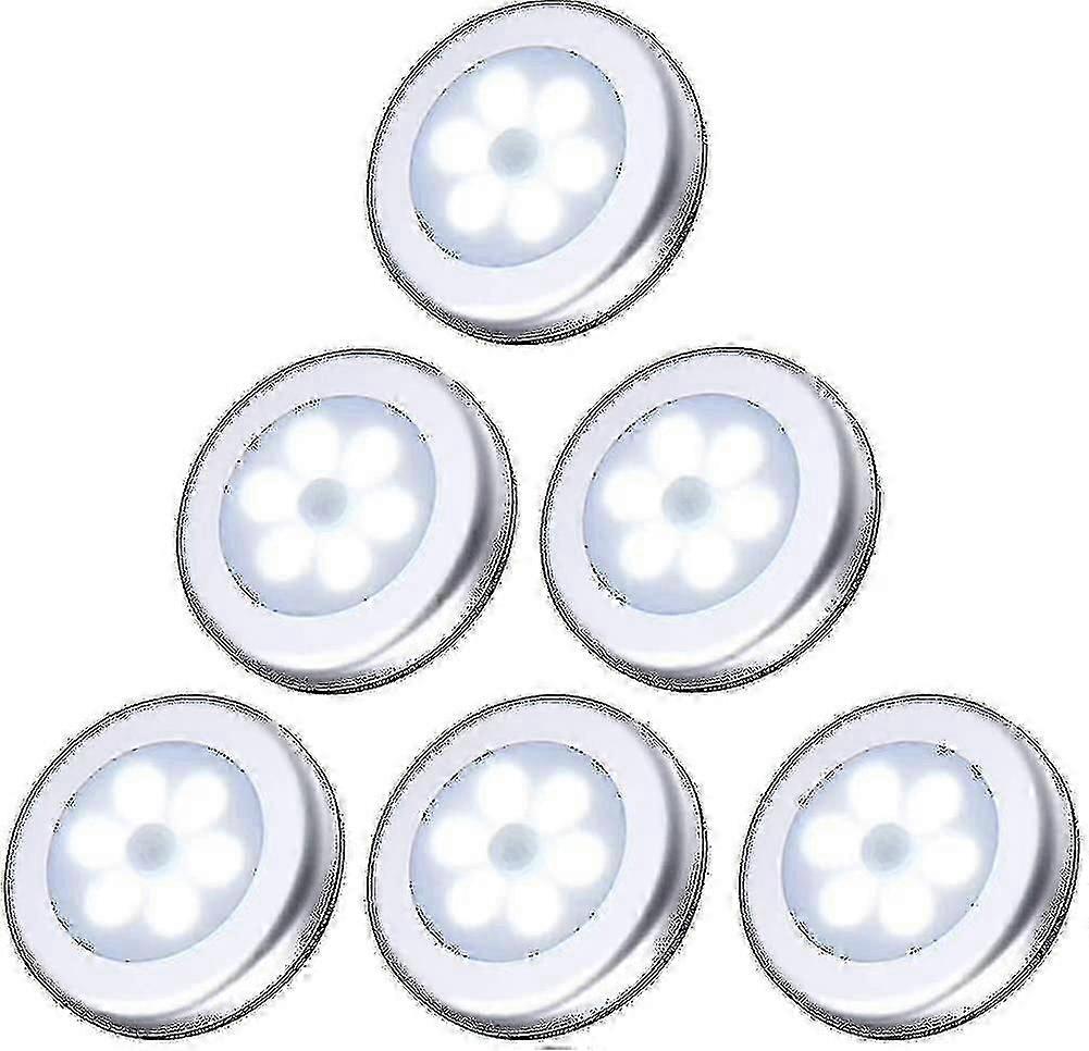 6 Pack Motion Detector Lamp. Closet Lamp. Led Sensor Lights. Powered By Battery 6pcs