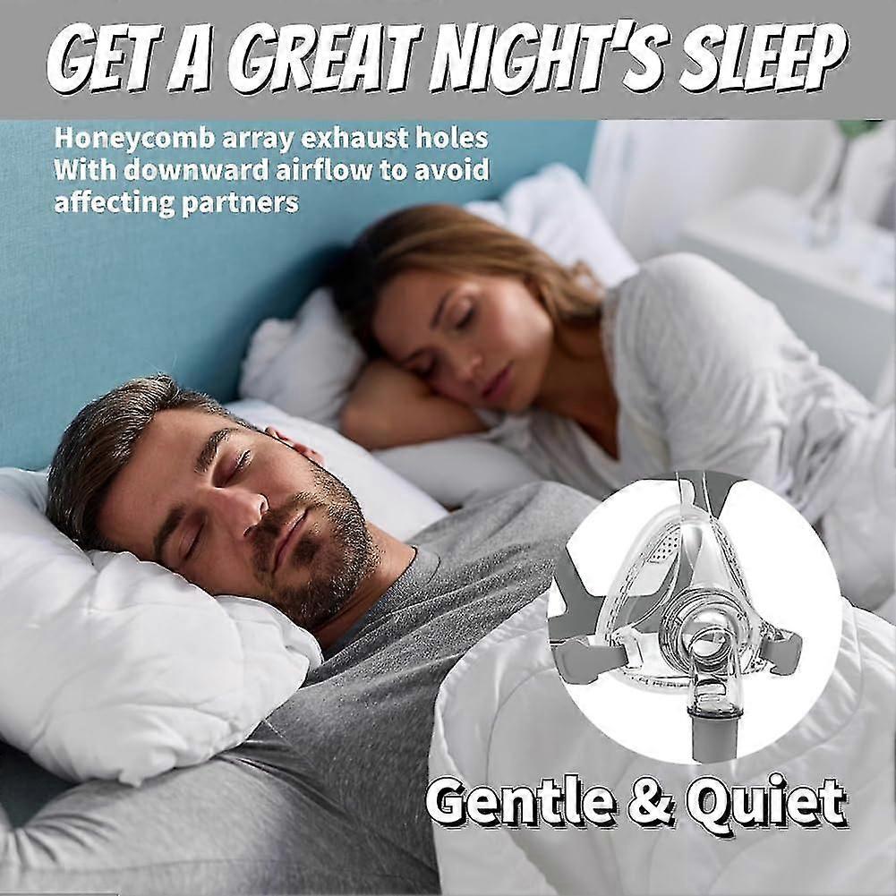 Replacement Universal Full Face Silicone Mask Assembly Comparable, Replacement Nasal Mask With Headgear, Frame And Nasal Pillow, Reusable Nasal Pillow