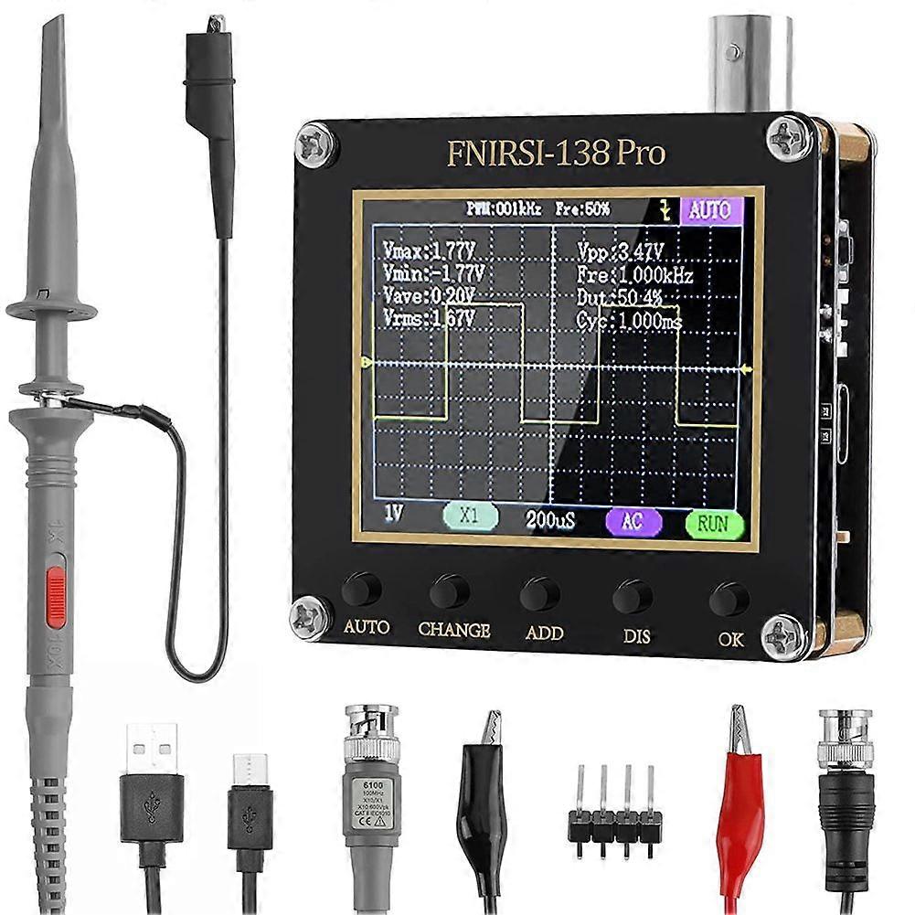 LCD Handheld Digital Oscilloscope Kit - 200Khz Digital Oscilloscopes Portable 2.5Ms/S Sampling Rate, 80Khz Pwm, Trigger
