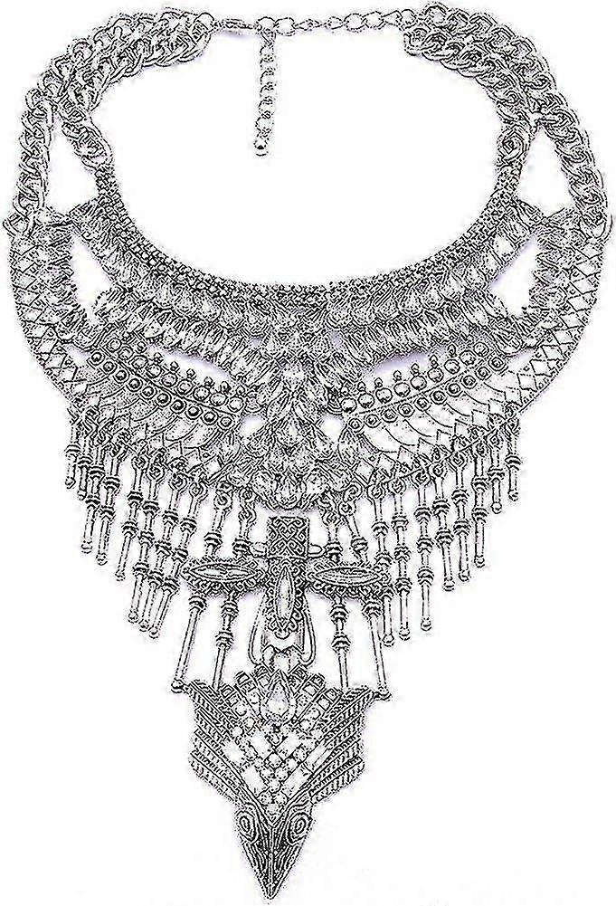 YAZILIND Exagéré Chunky Collier Strass Luxe Longue Clavicule Chaîne Bijoux Femmes Cadeau De Fête F74
